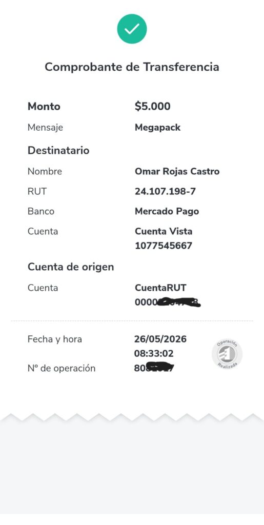Pagos verificados por clientes reales